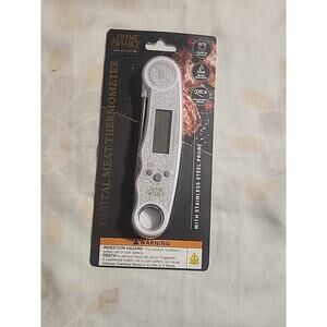 Thyme & Table Digital Meat Thermometer Stainless Steel Probe Collapsible